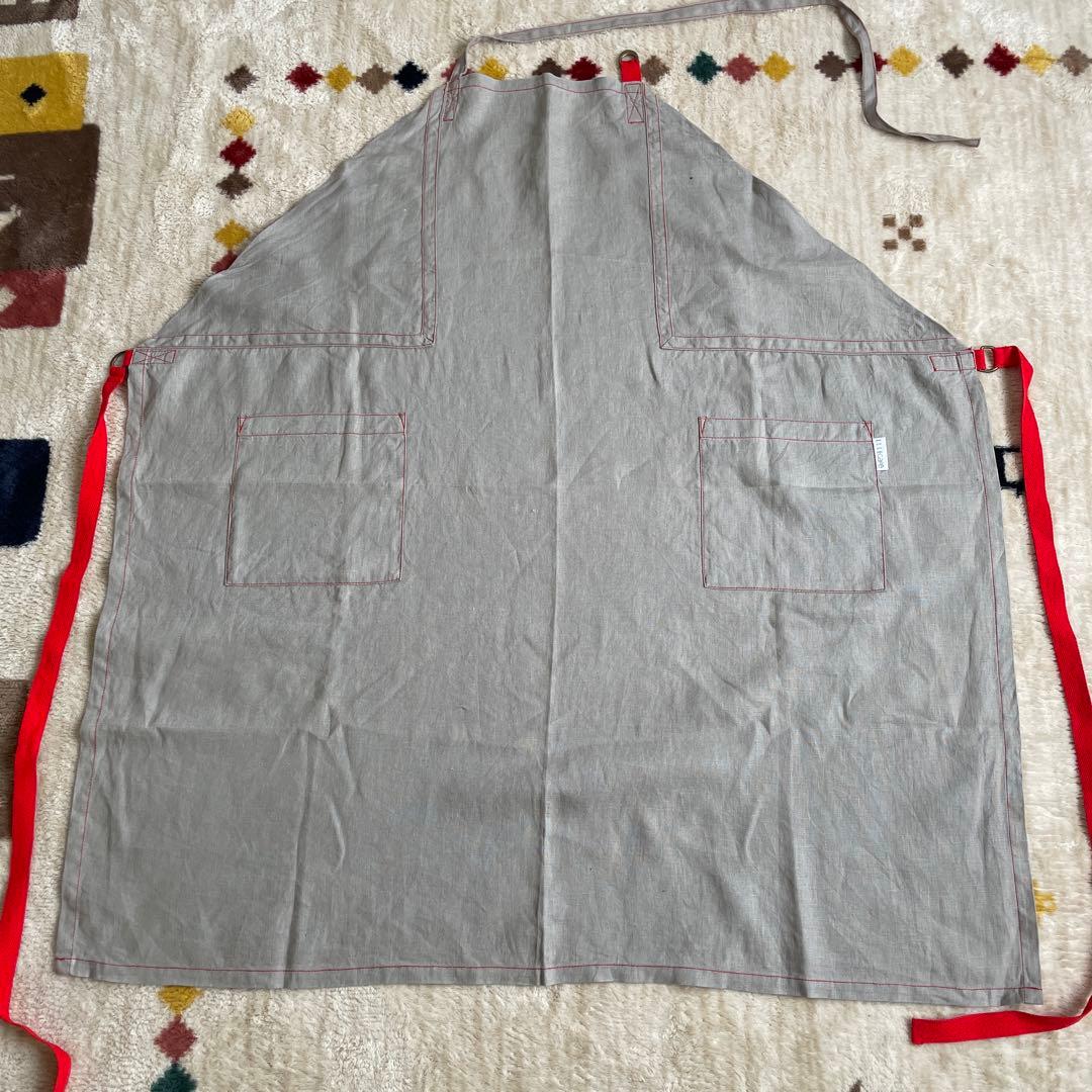 日本製ELLE CAFE 麻100% カフェ風 ハウスウェア ユニセックス