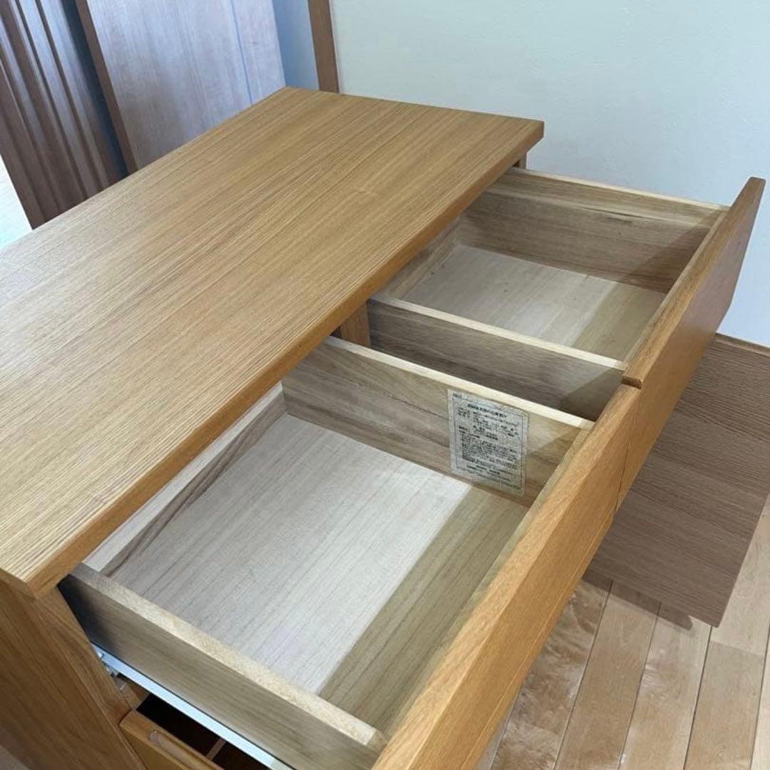 【美品】無印　引き出し　キャビネット　タモ材　廃盤品