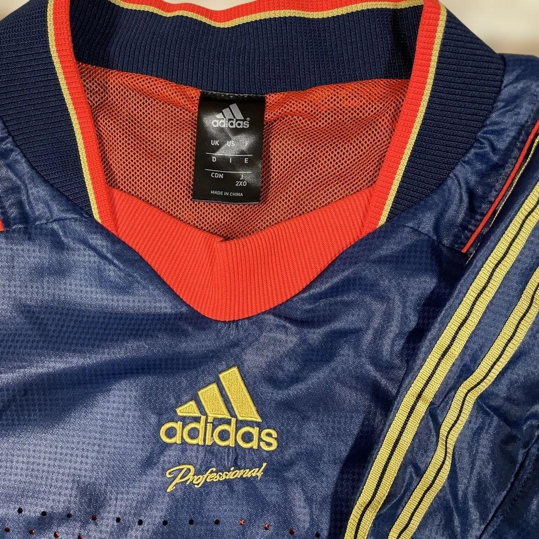 （美品）adidasトレーニングウェア ネイビーレッド 2XL 【大きいサイズ】