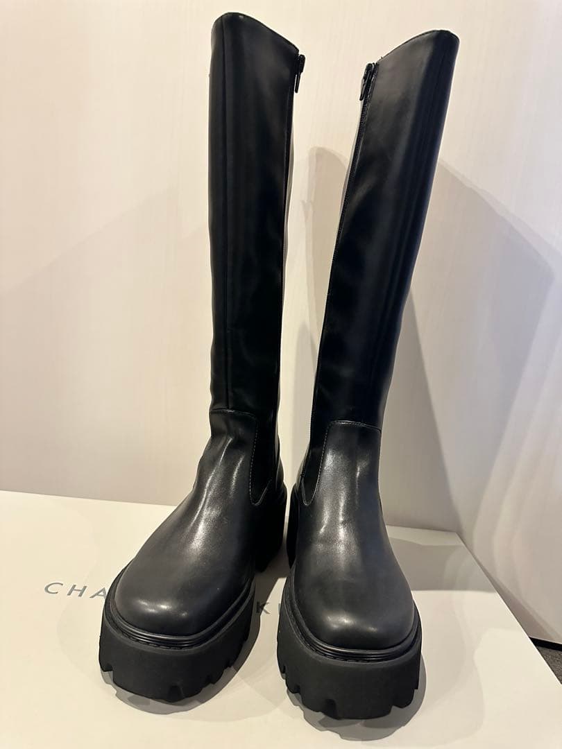 チャールズアンドキース チャンキー ロングブーツ 箱付き