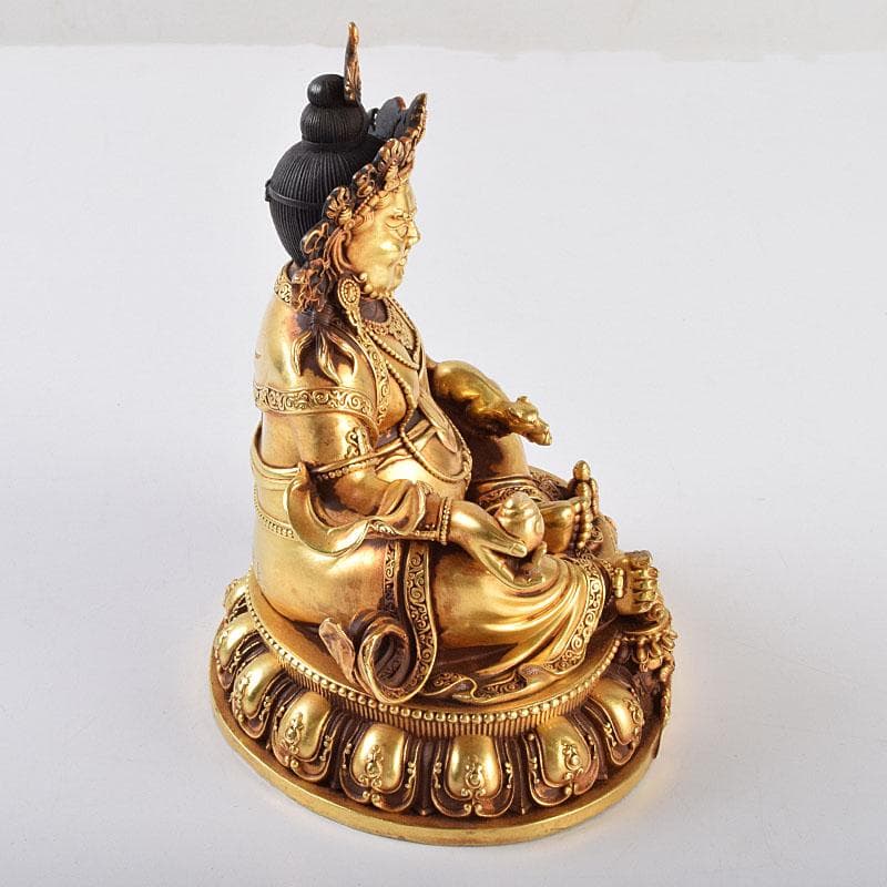 中国　大明永楽年施　古銅鍍金　チベット仏　仏像　置物　H　9195E