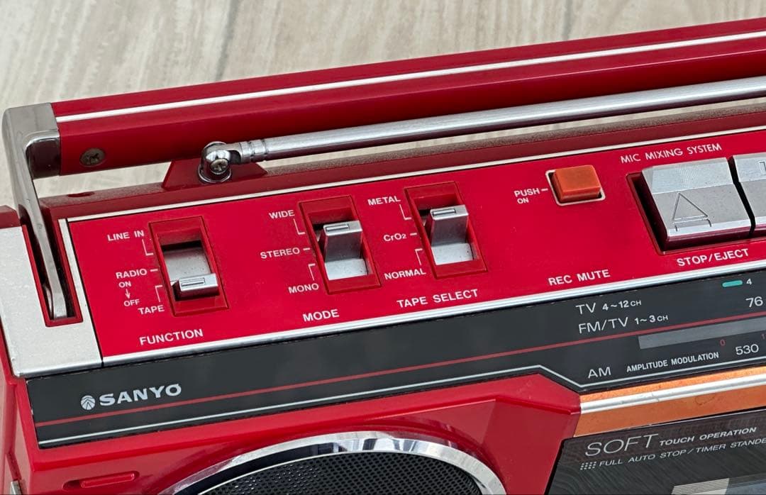 【動作品】ラジカセ SANYO MR-U4SS 当時物ラジオFM/AM
