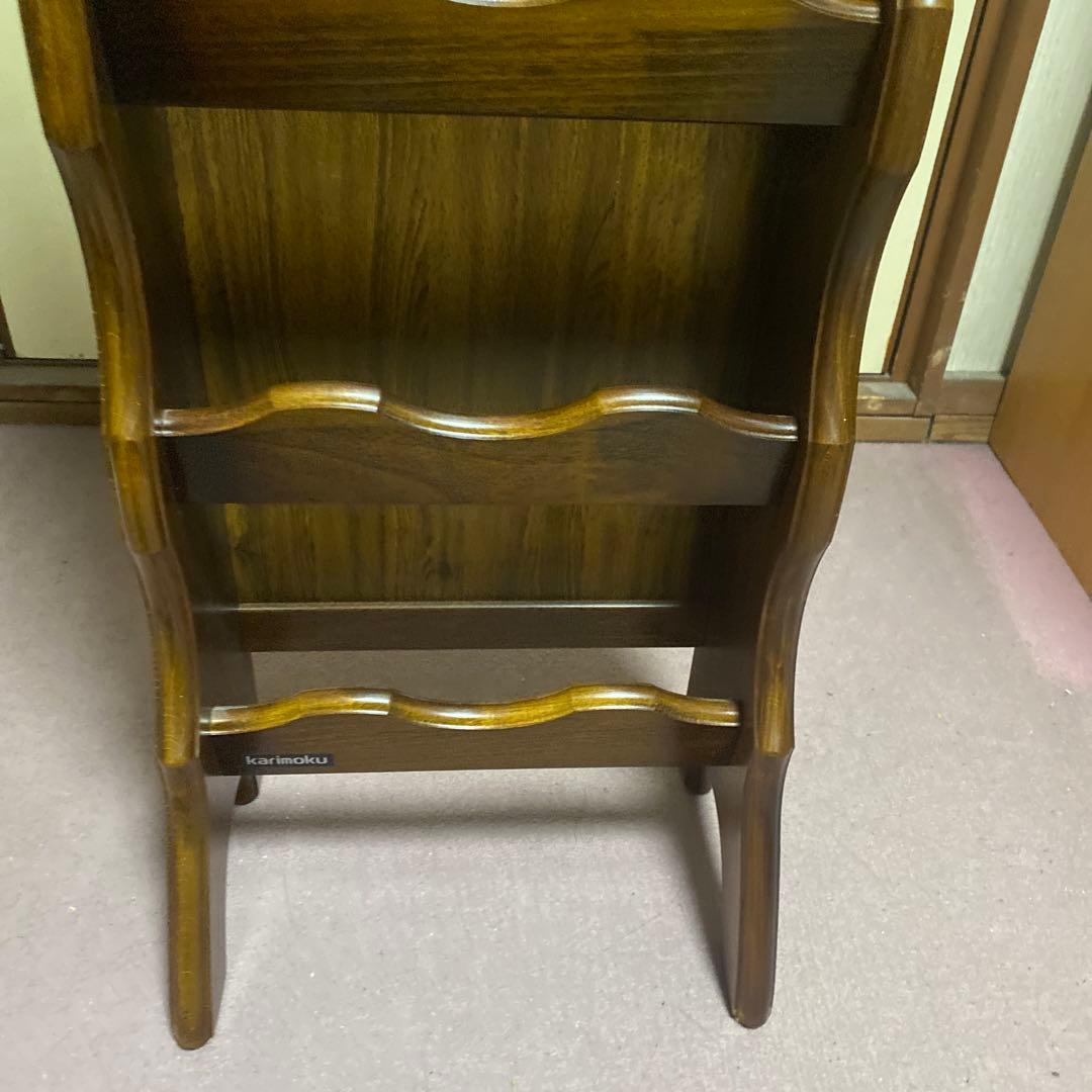 【カリモク】木製スリッパラック 5段 ダークブラウン