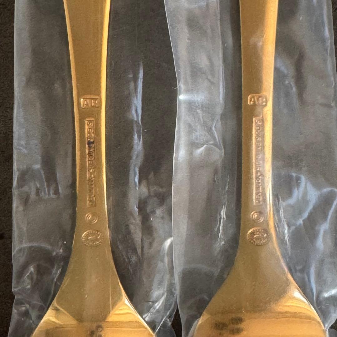 ジョージ ジェンセン アニュアルフォーク 1980年製 純金張り 銀製カトラリー