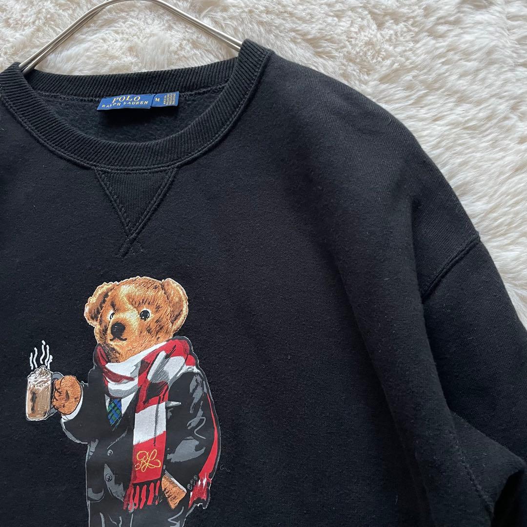 ポロラルフローレン　M ポロベアスウェット　トレーナー　 ココア　ラルフズ　黒