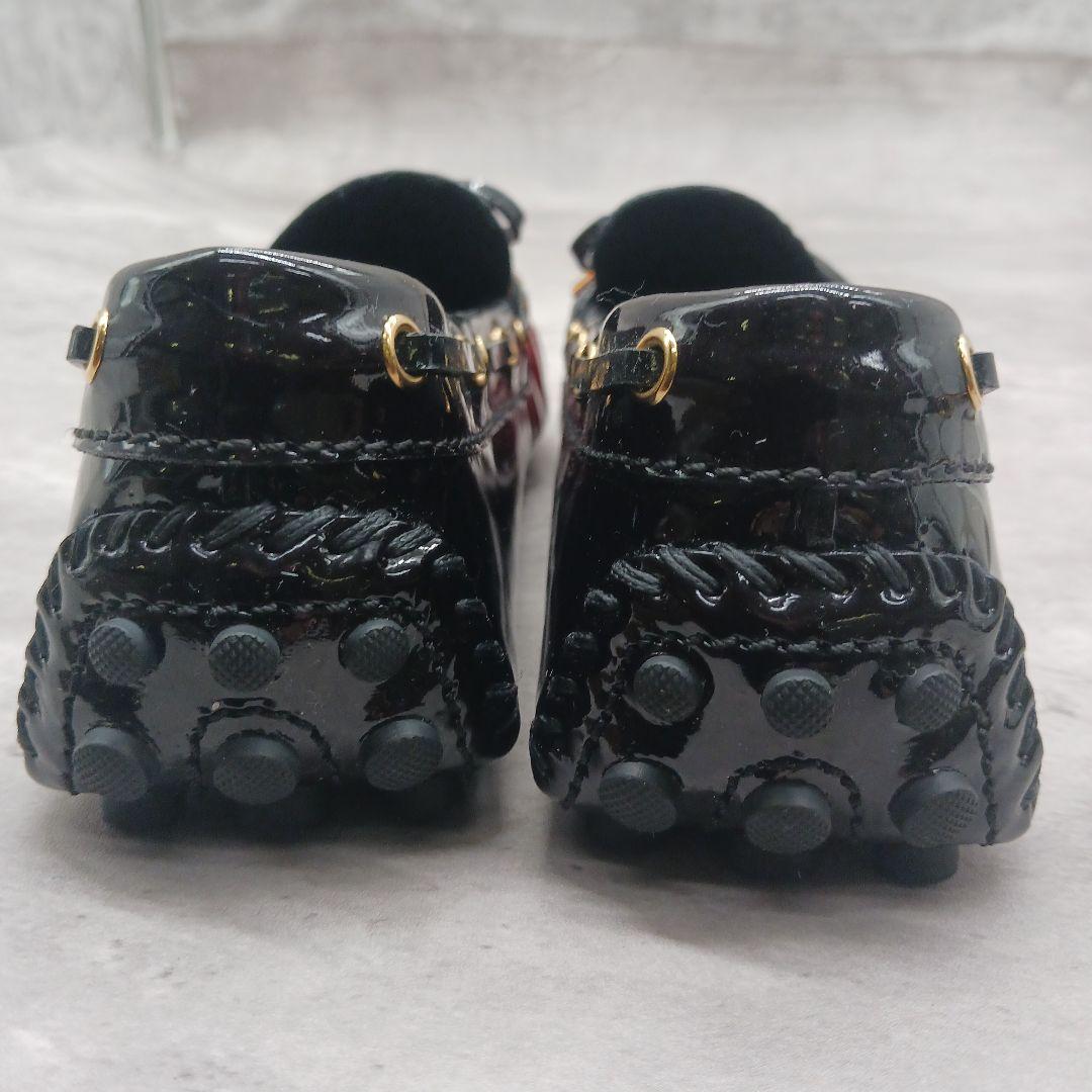 未使用級✨ ルイヴィトン エナメル モカシン ローファー レッド ブラック 36