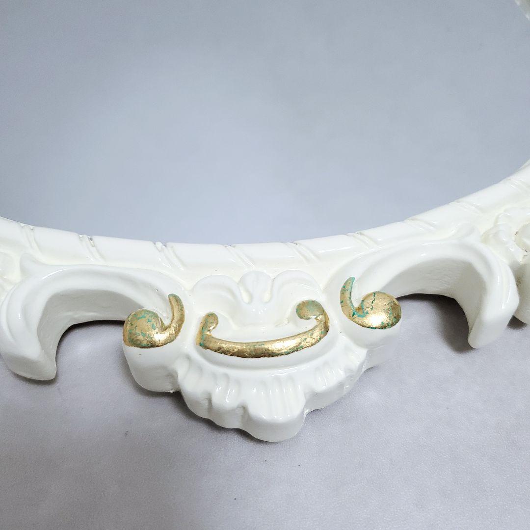 未使用級極美品✨️イタリア製 アンティーク ウォールミラー オーバル型 ロココ調