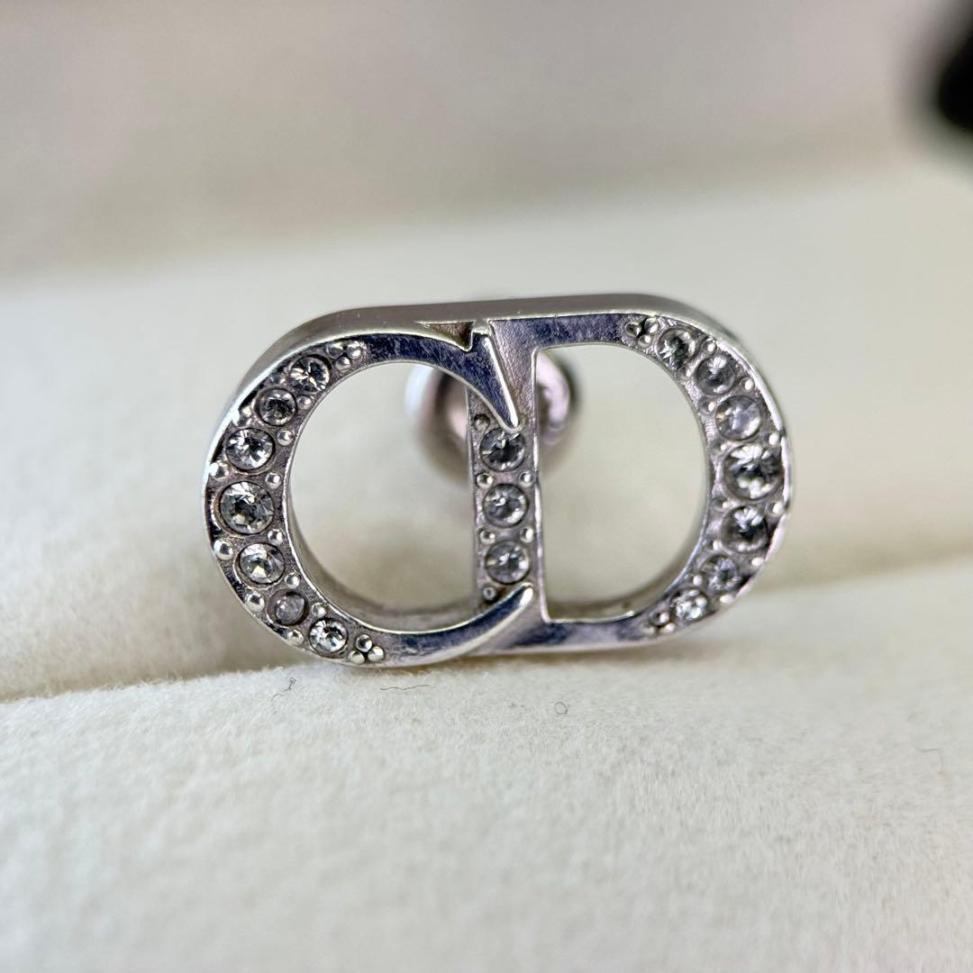 【美品】ディオール　CD ラインストーン　スタッド　ピアス　Ag925