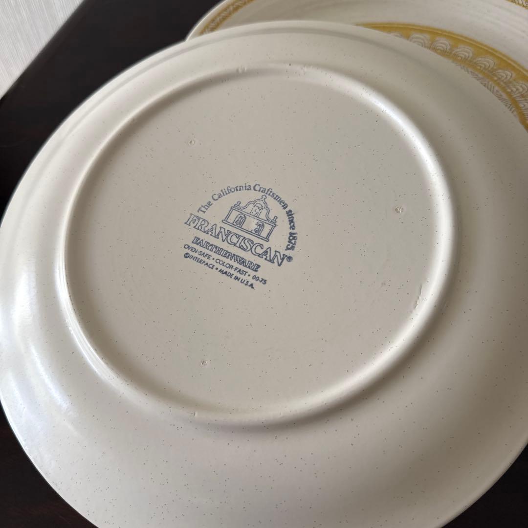 USA製フランシスカンのプレート5枚セット ミッドセンチュリー カリフォルニア
