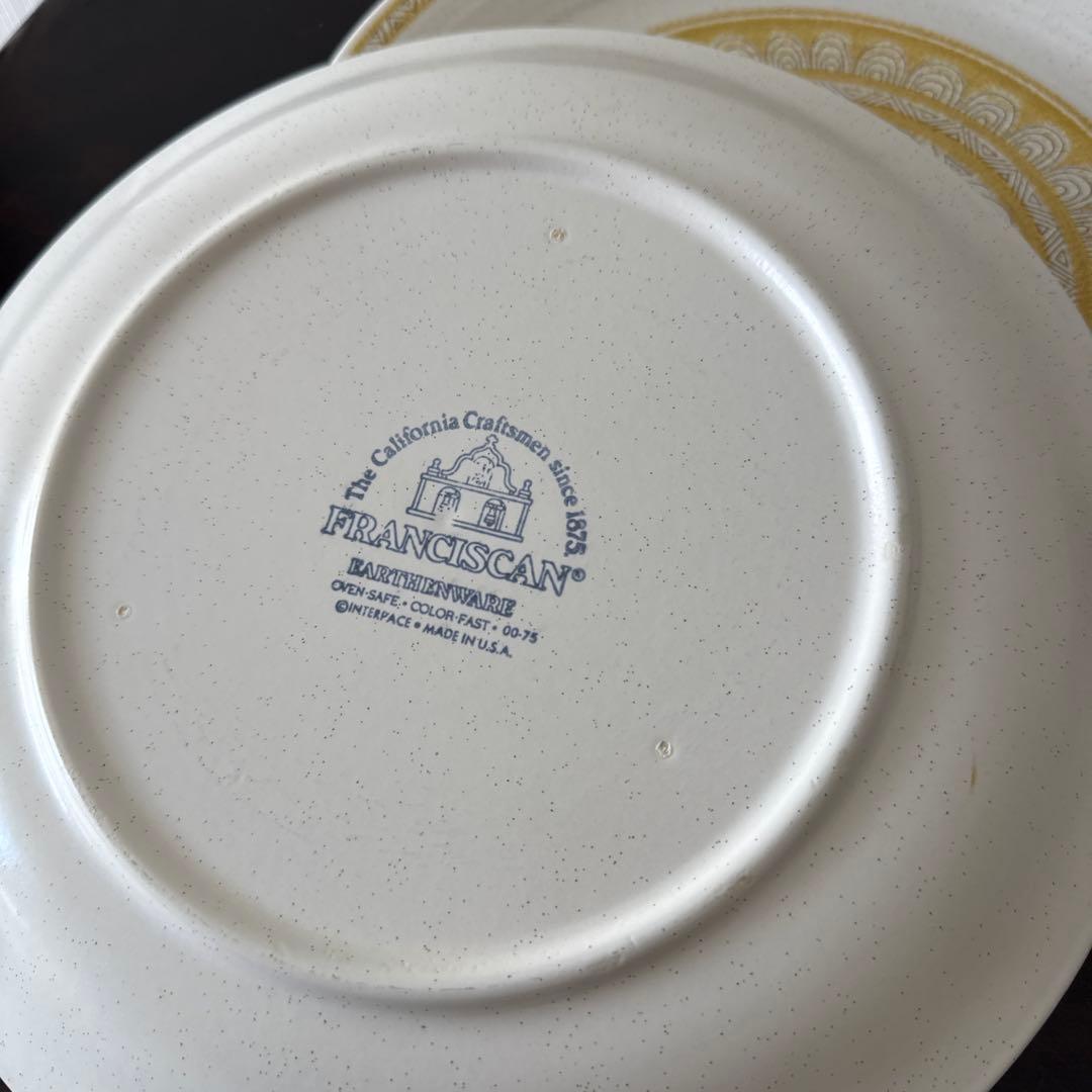 USA製フランシスカンのプレート5枚セット ミッドセンチュリー カリフォルニア