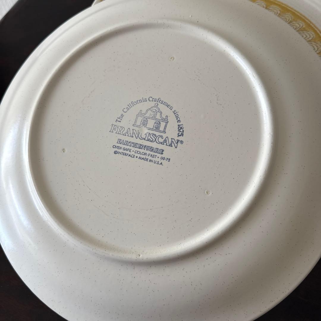 USA製フランシスカンのプレート5枚セット ミッドセンチュリー カリフォルニア