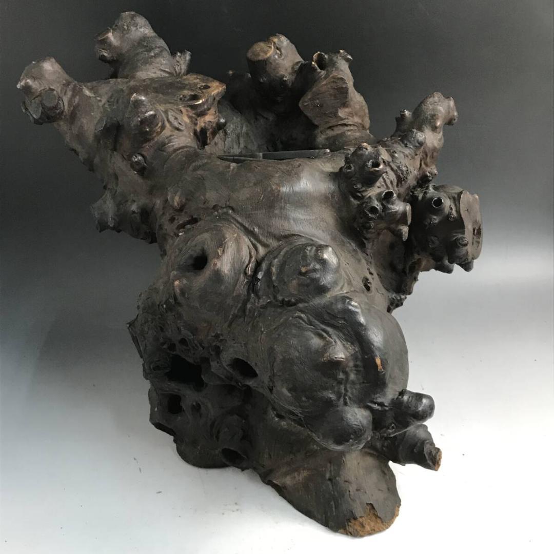 天然木 瘤 約11.7kg 自然木 瘤木 鑑賞木 オブジェ 花器 花瓶 花生