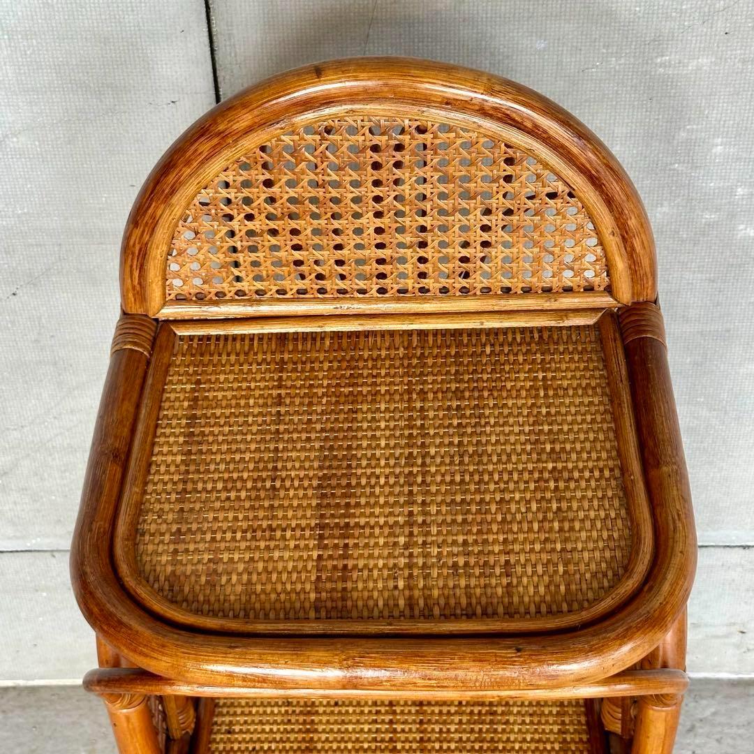 ✦ アンティーク調 ラタンキャビネット ✦ 2段バスケット付き収納ラック