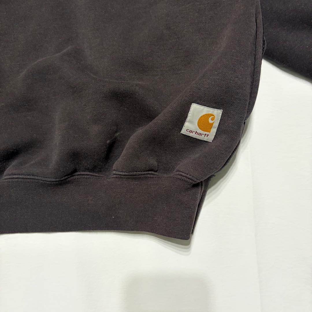 90s Carhartt スウェット　ブラック　裏地サーマル　J154