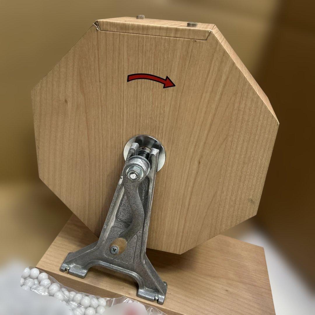 ESP6334 抽選器 抽選機 木製 くじ引き ガラガラ 受け皿 玉付き