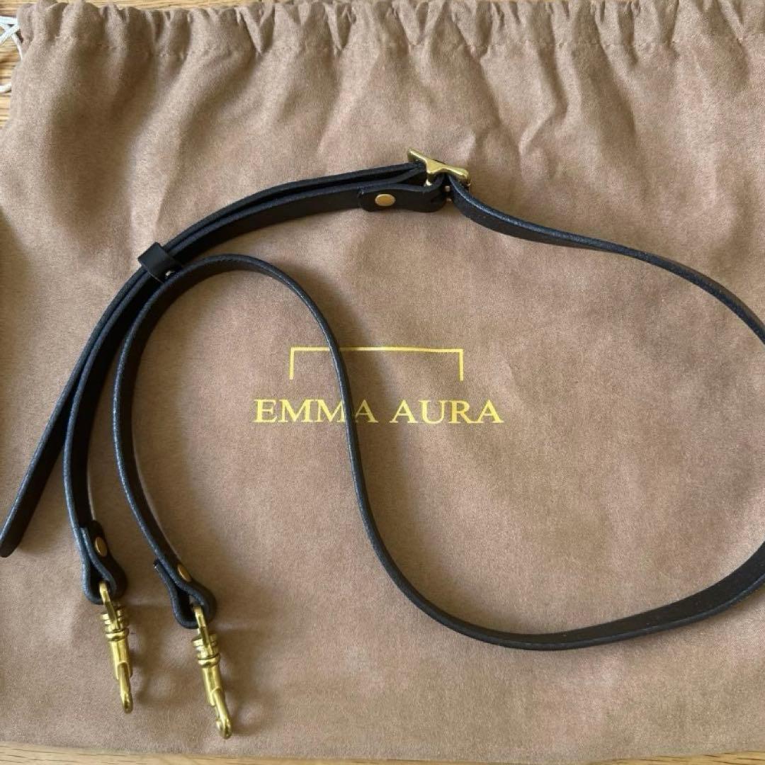 EMMA AURA エマオーラ　ゴールドハンドバッグ　黒