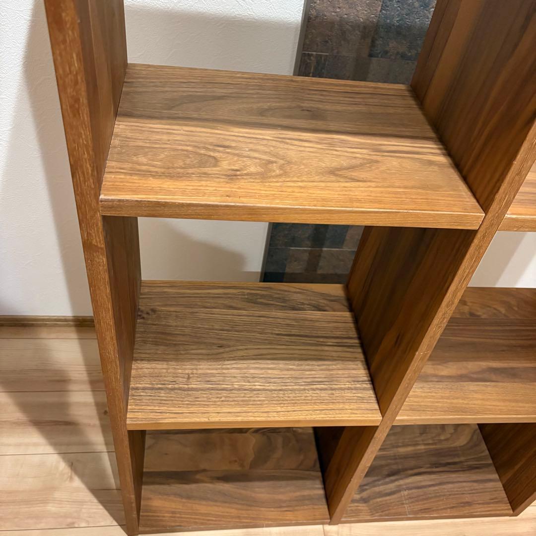 《送料込》無印良品　スタッキングシェルフ　ウォールナット材　チェスト　3段×2列