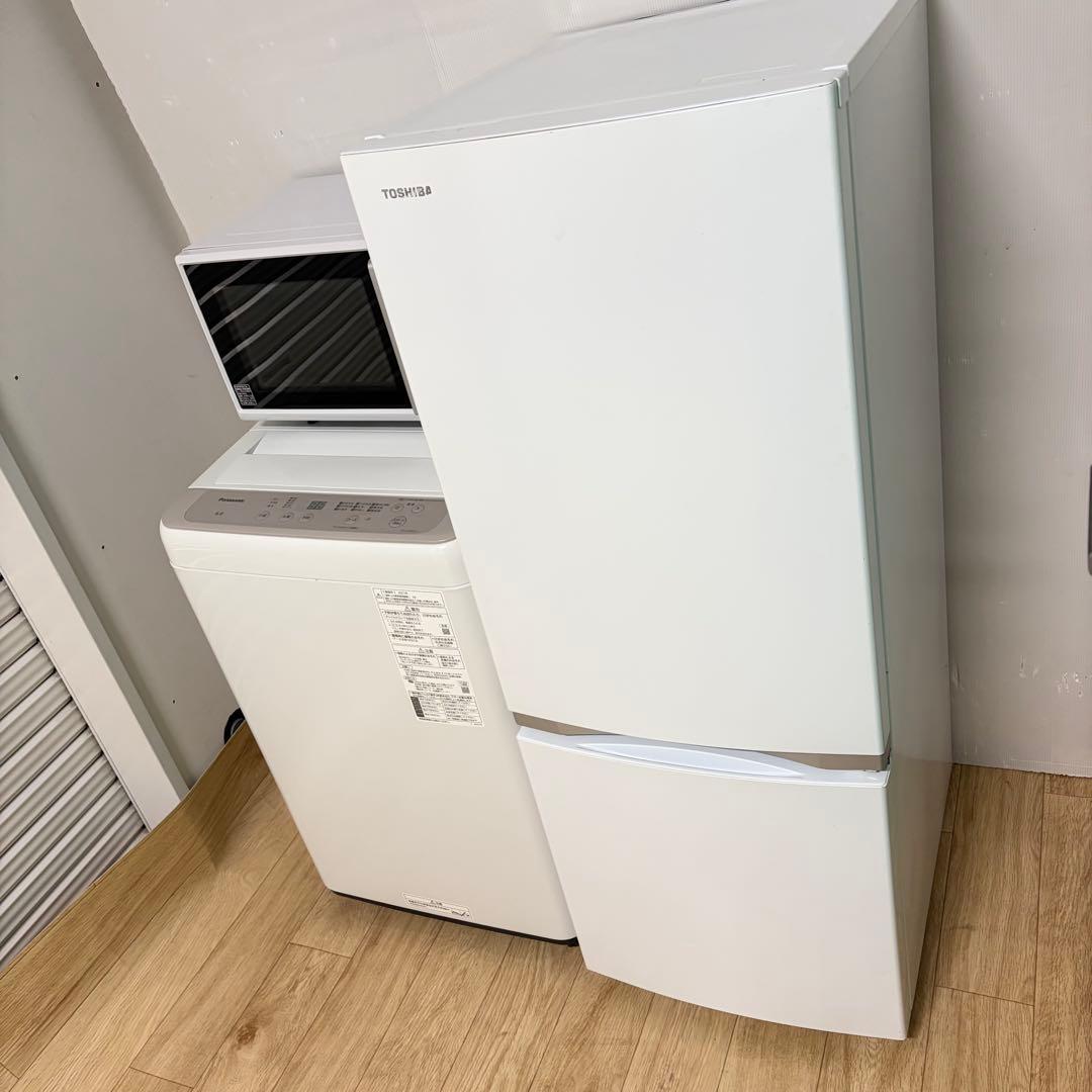 パナソニック東芝ブランド❗️1人暮らし家電セット　大阪、大阪近郊配送と設置無料A