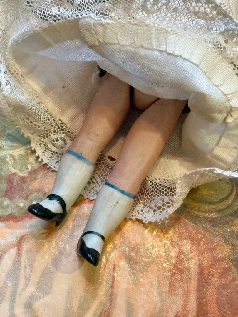 専用ページ　フランス　アンティーク　＊ミニョネット＊ユニフランスドール　布花付き