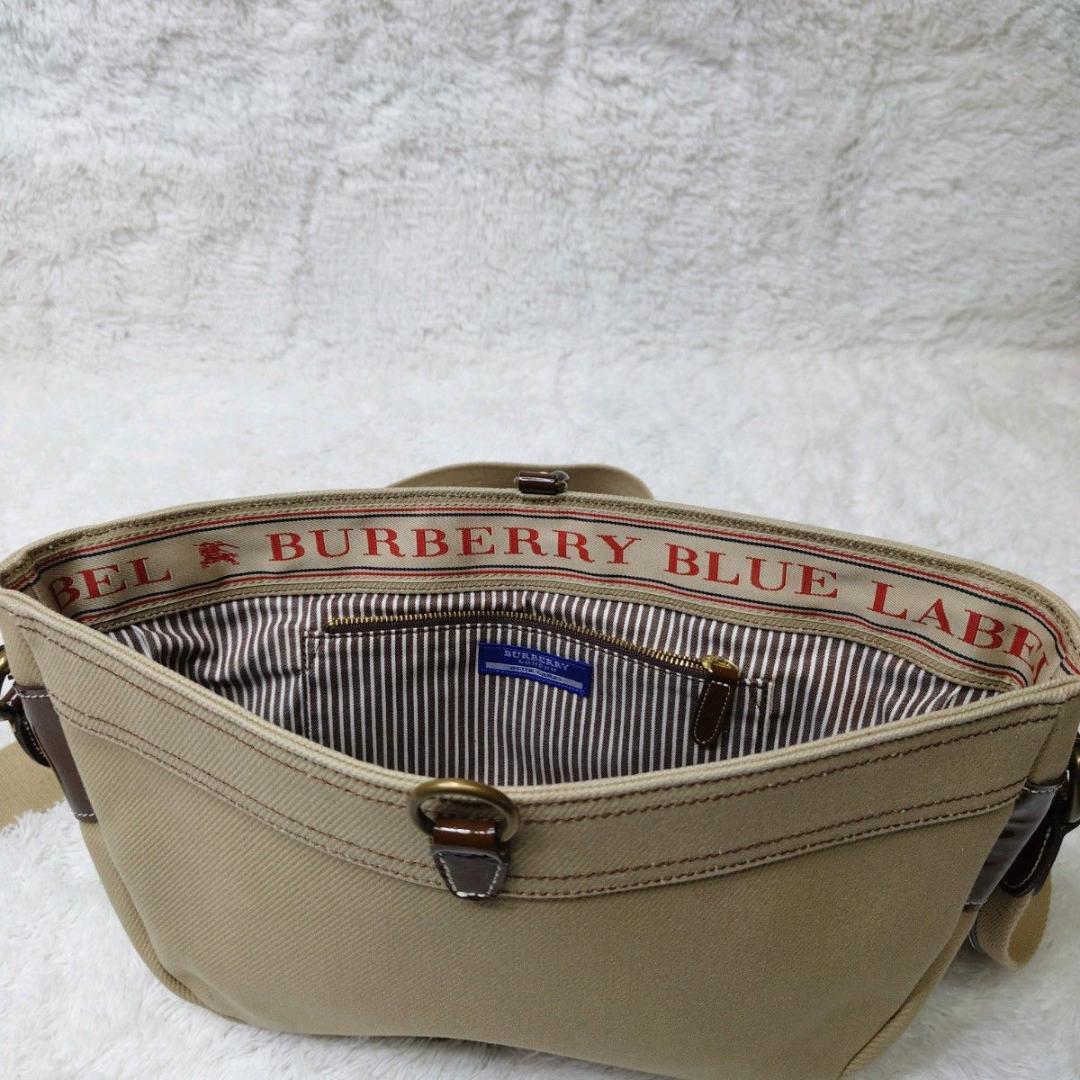 【美品】BURBERRY BLUE LABEL ショルダー ホースロゴ デカロゴ