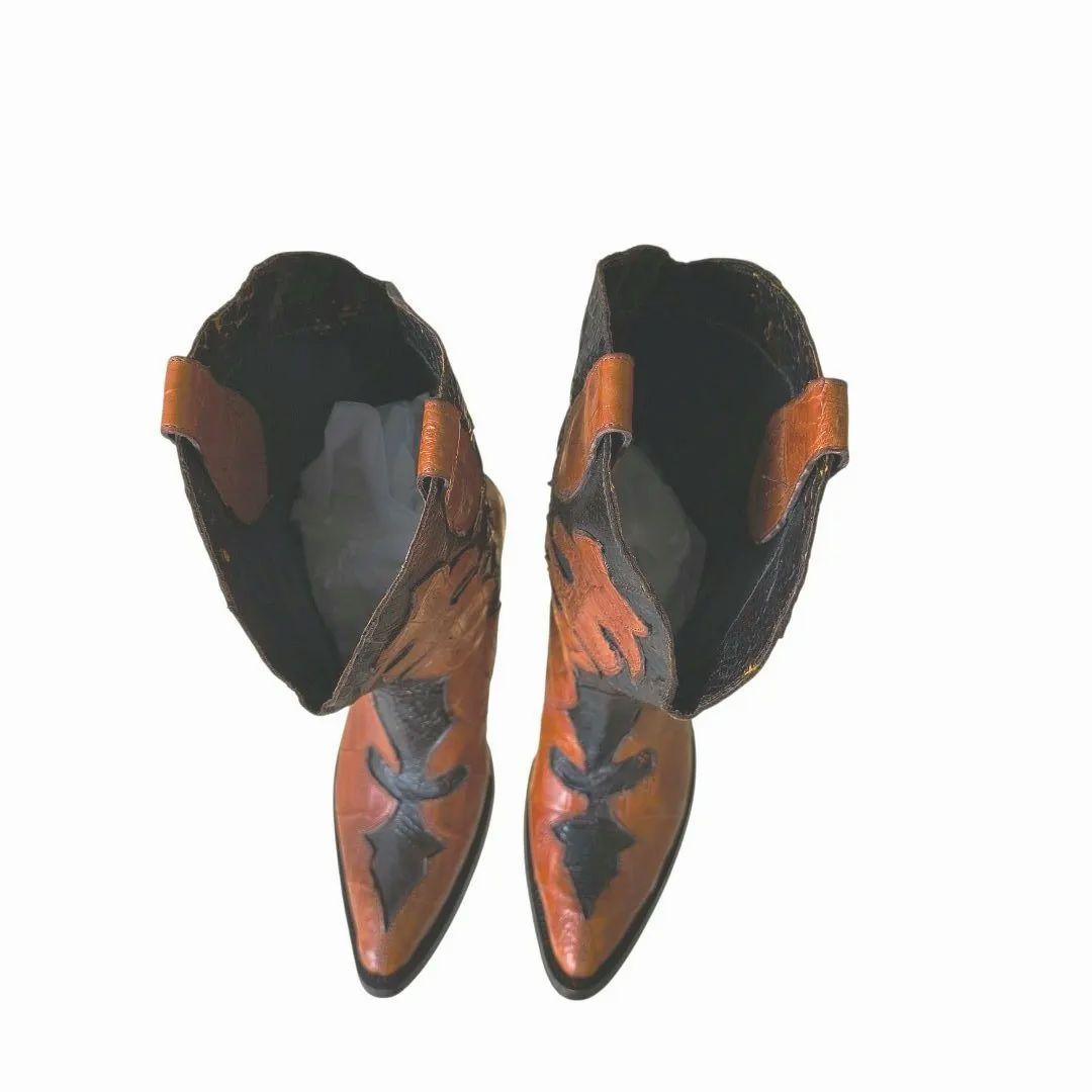 ♦Nana【ジャンニバルバート】✨美品　ウエスタンブーツ　本革　手作り　茶