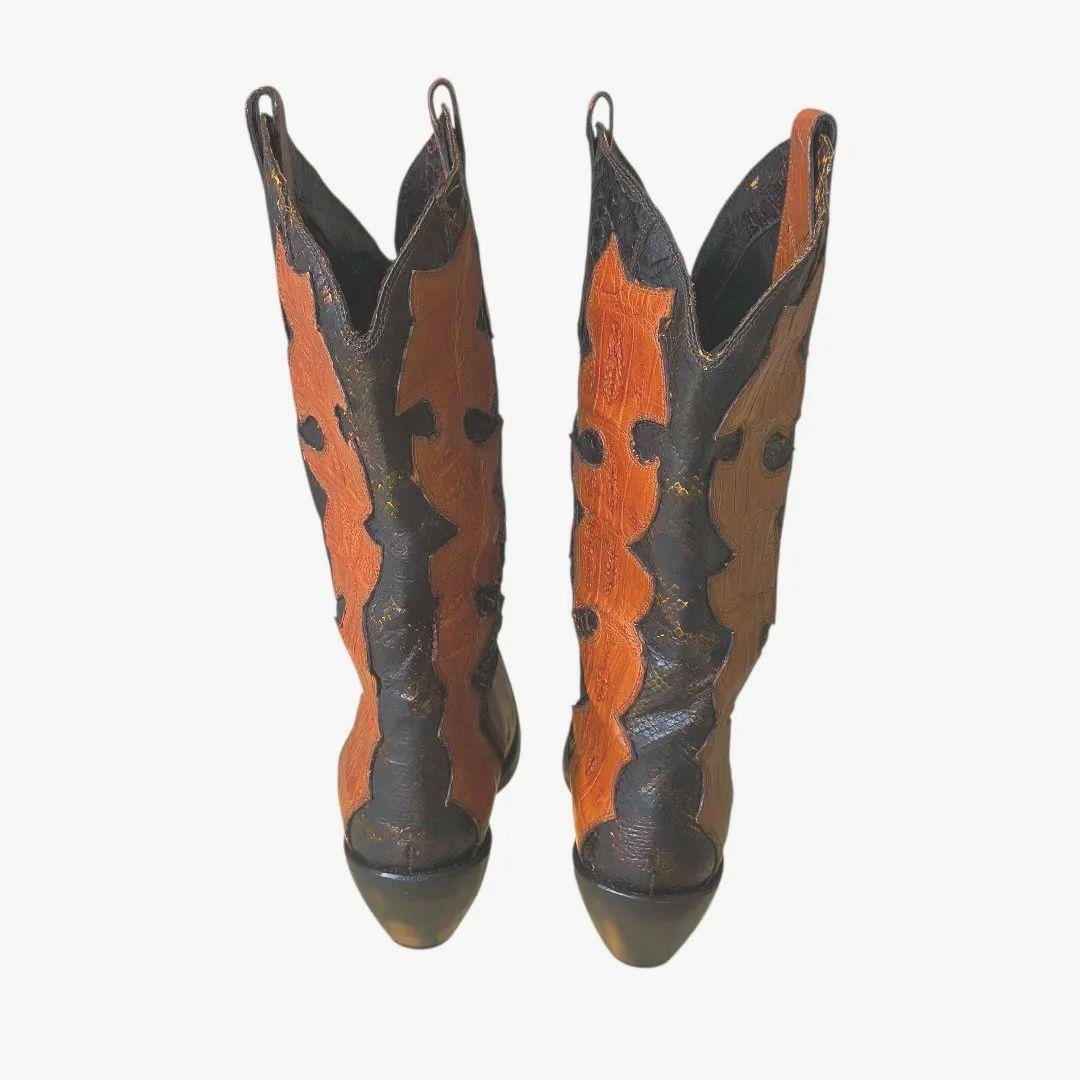 ♦Nana【ジャンニバルバート】✨美品　ウエスタンブーツ　本革　手作り　茶