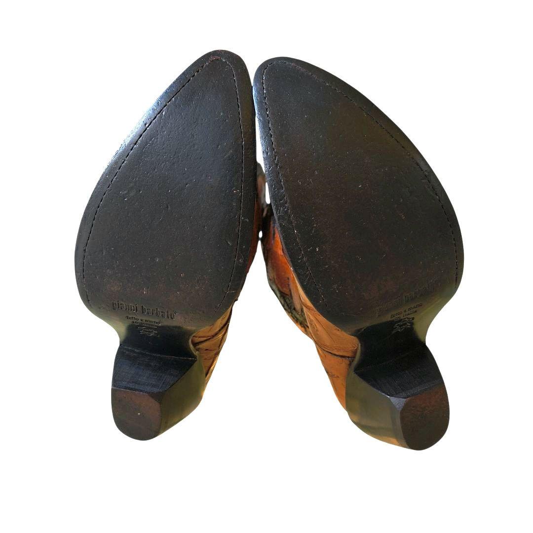 ♦Nana【ジャンニバルバート】✨美品　ウエスタンブーツ　本革　手作り　茶