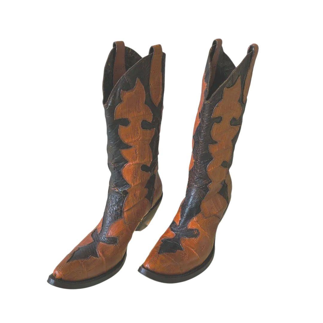 ♦Nana【ジャンニバルバート】✨美品　ウエスタンブーツ　本革　手作り　茶