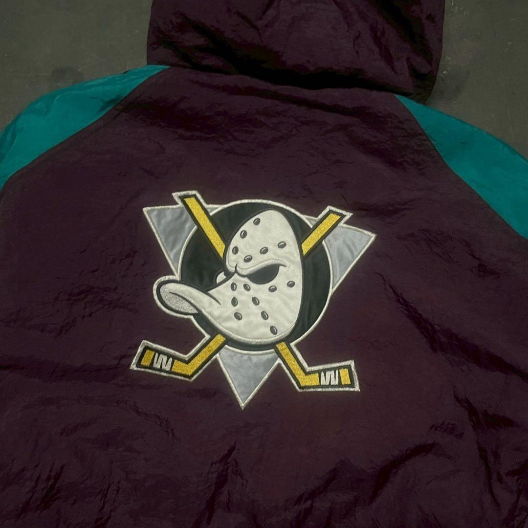 US古着 NHL starter ナイロン ゲームジャケット パーカー ロゴ