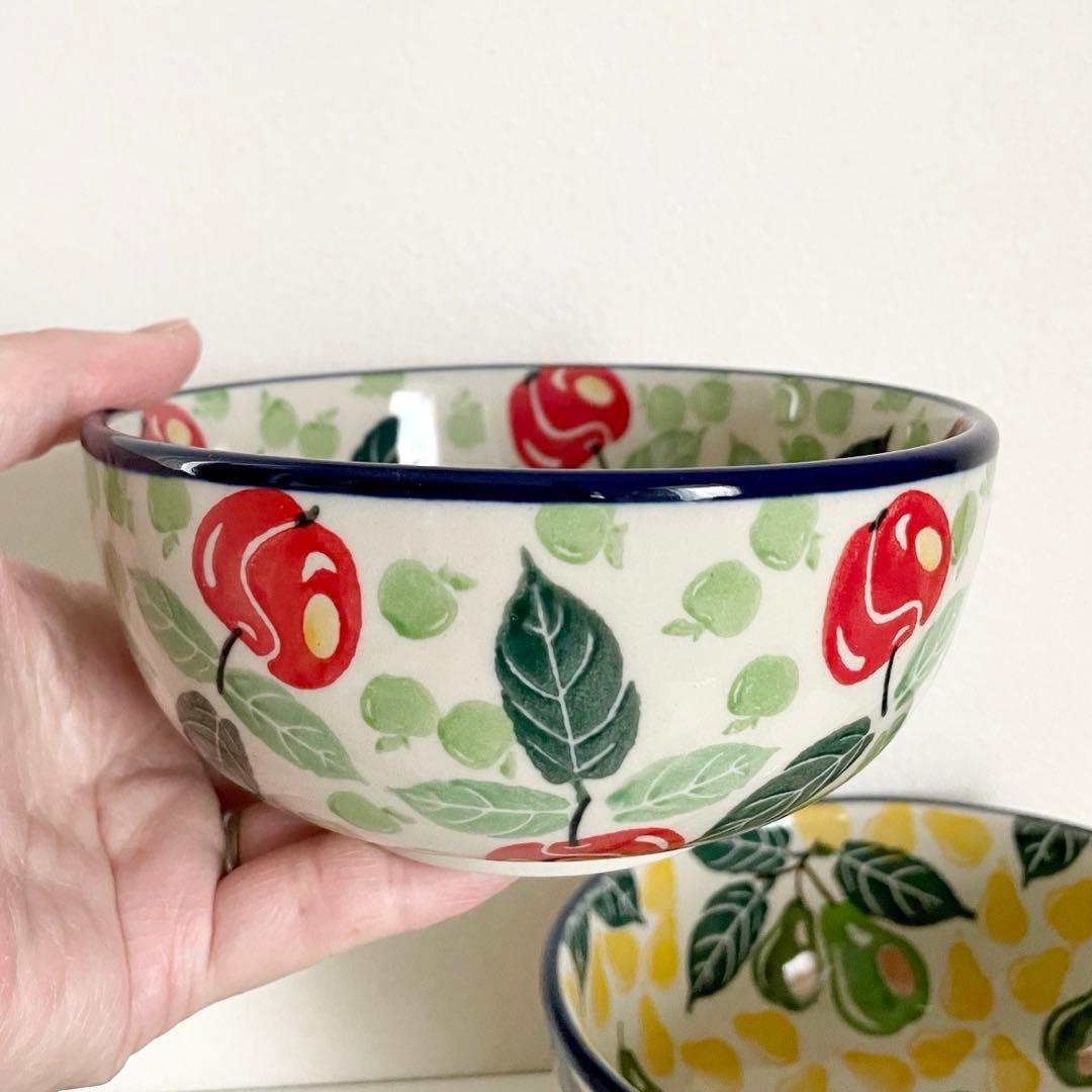 ツェラミカ フリーボウル ２点セット フルーツ柄 ポーリッシュポタリー 新品☻