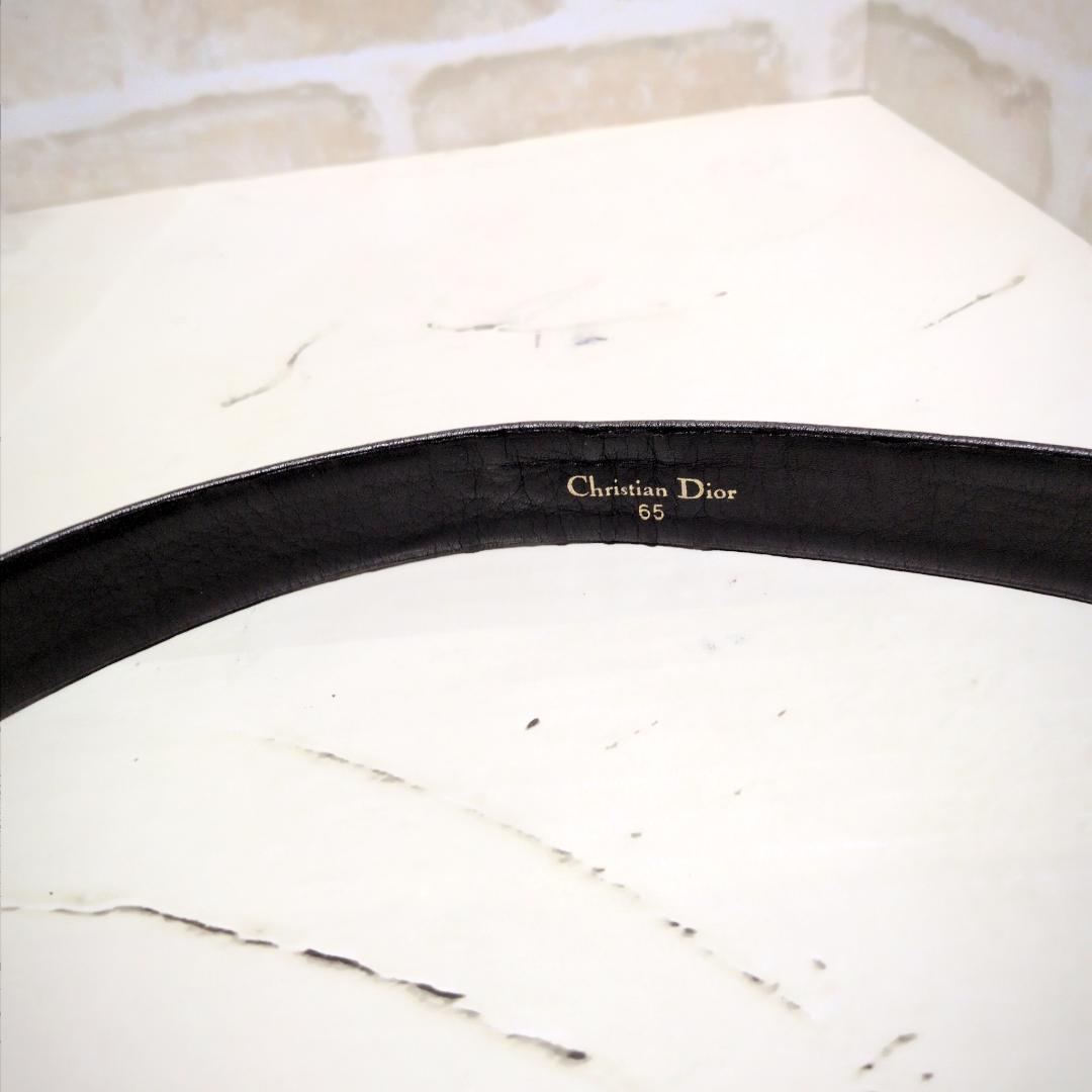 ★OLD DIOR【ディオール】トロッター柄 キャンバス 切替 レザーベルト希少