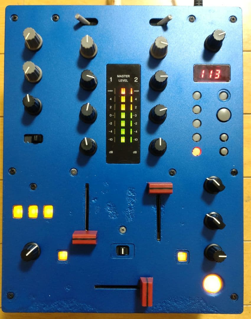 Pioneer　DJM-400　動作確認済　クロスCHフェーダー 交換　ブルメタ