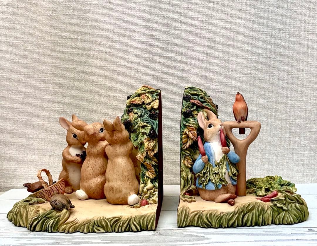 ピーターラビット　ボーダーファインアーツ　【ピーターラビットのブックエンド】