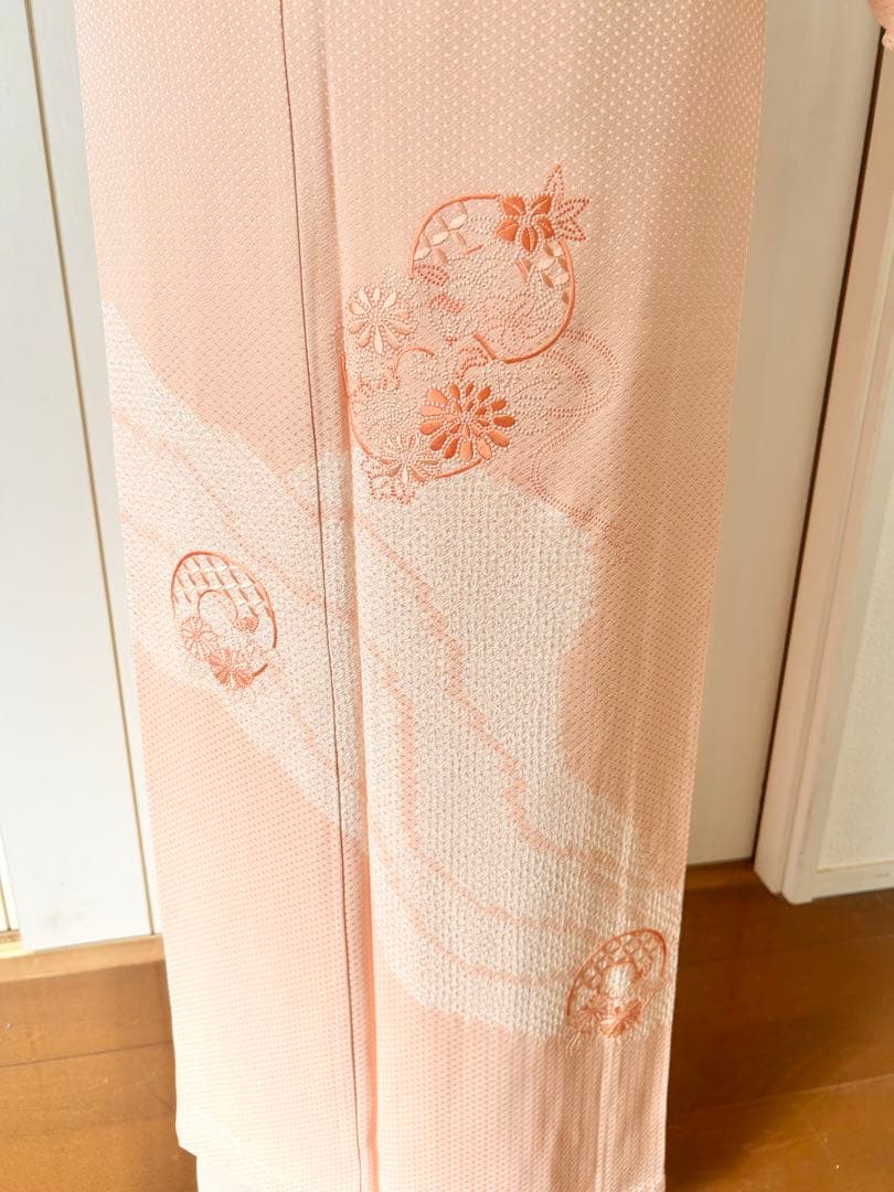 美品　一部しつけ糸付き　総刺繍　正絹訪問着　フルセット4点　入学式　七五三