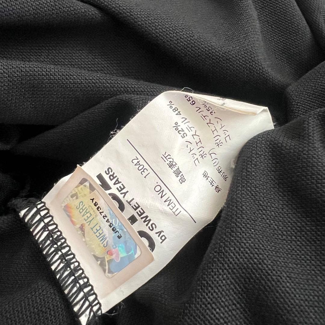 SY32 GOLF ロゴ　半袖シャツ　黒　L モックネック　ゴルフ　ハイネック