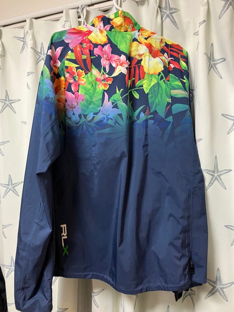RLX ネイビー フローラル ゴルフジャケット
