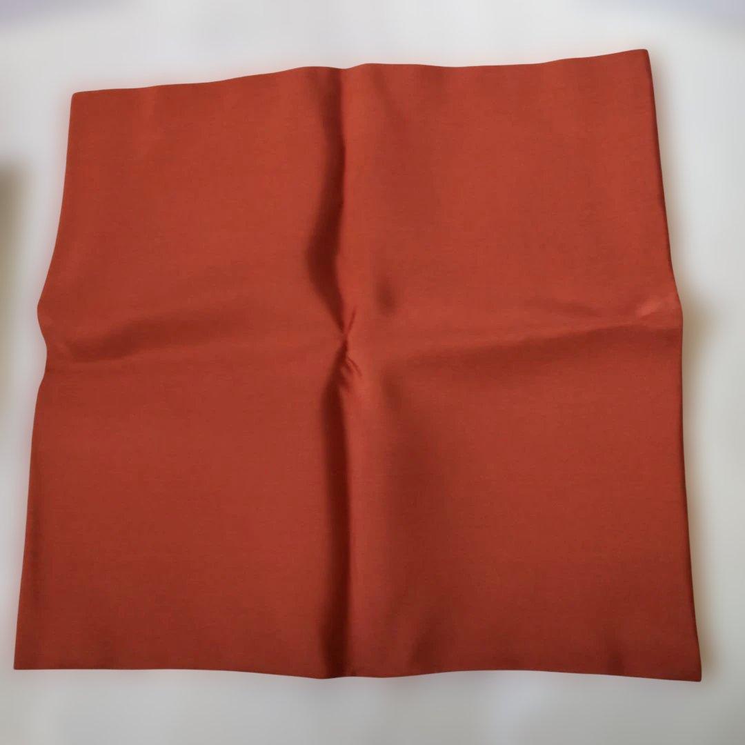 茶道用 帛紗 佐保路 当世柿 友禅染 清水公照 富久紗 楊子・扇子セット 新品