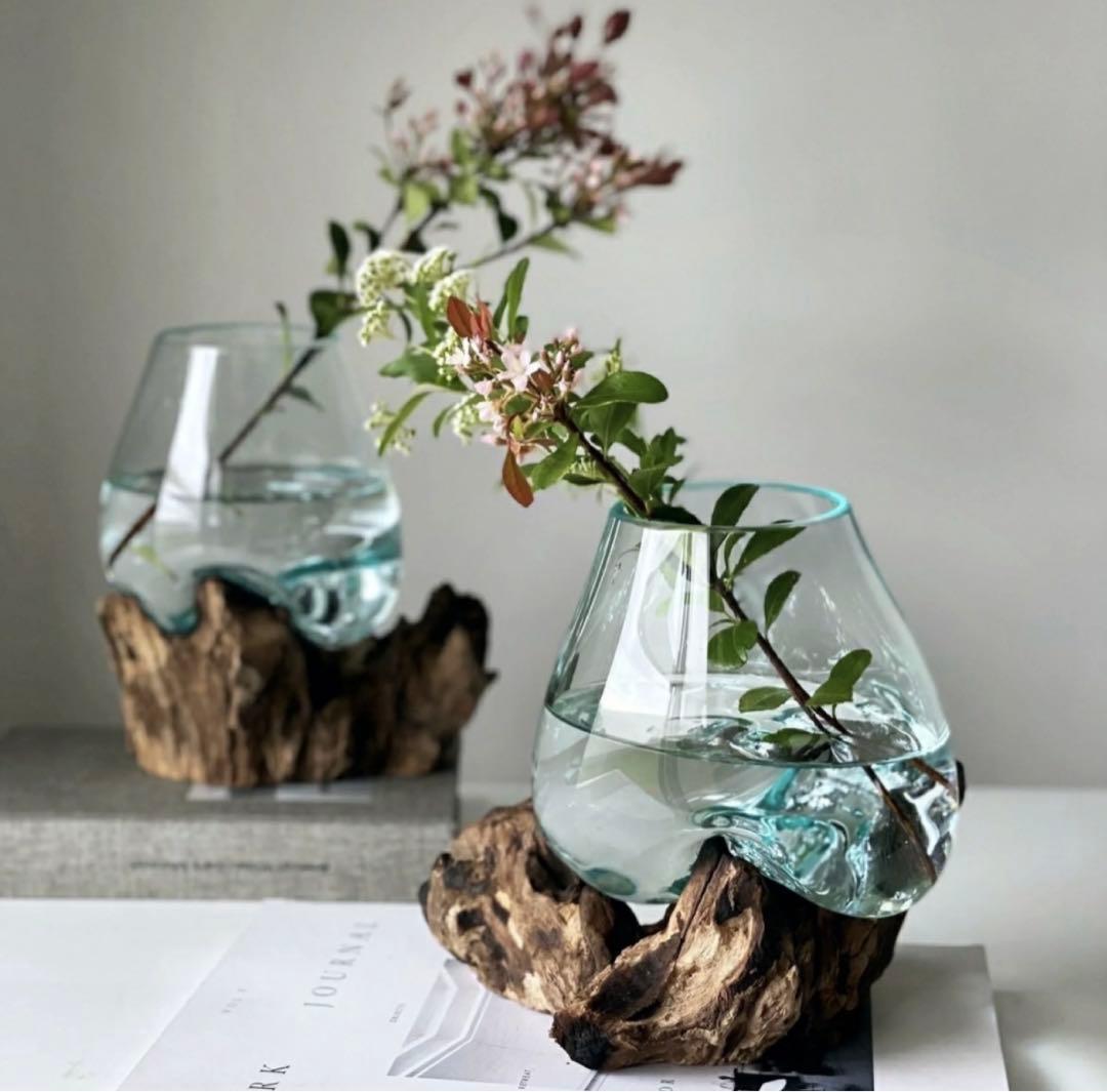 流木ガラス　インテリア【E】　ウォールディスプレイ