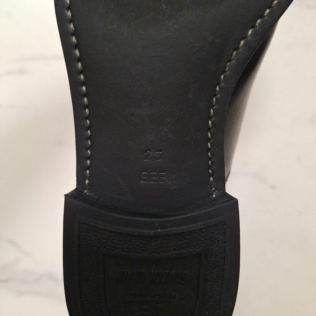 【良品】 スコッチグレイン 25 EEE ストレートチップ 革靴 黒 内羽根