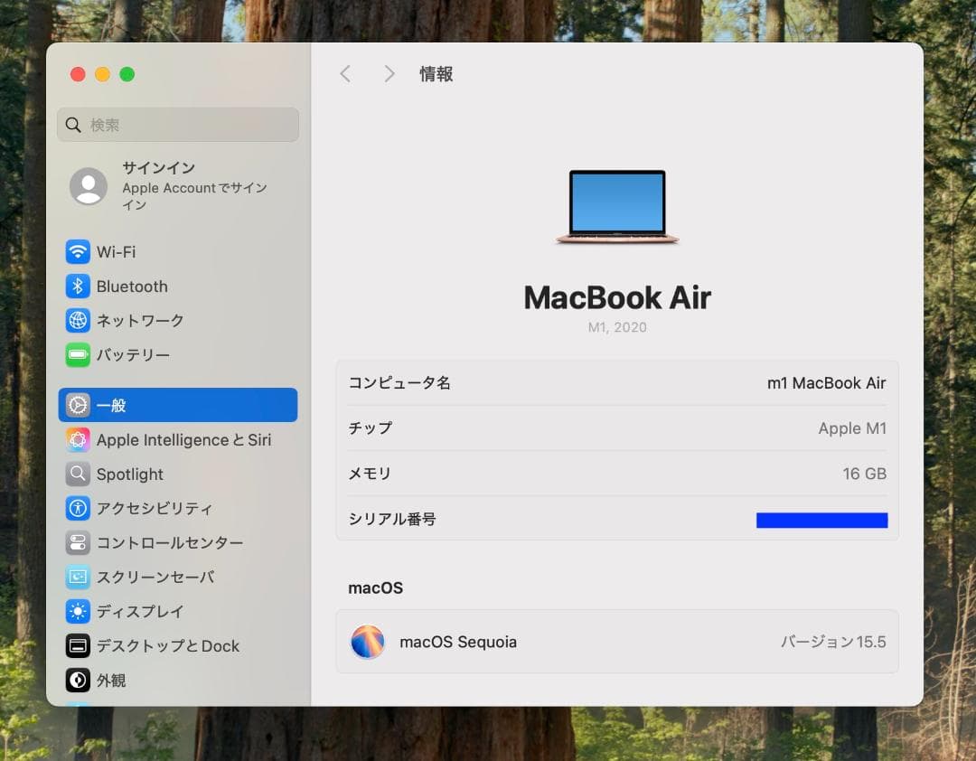 新品同様 MacBook Air 2020 CPU M1 16G SSD256G