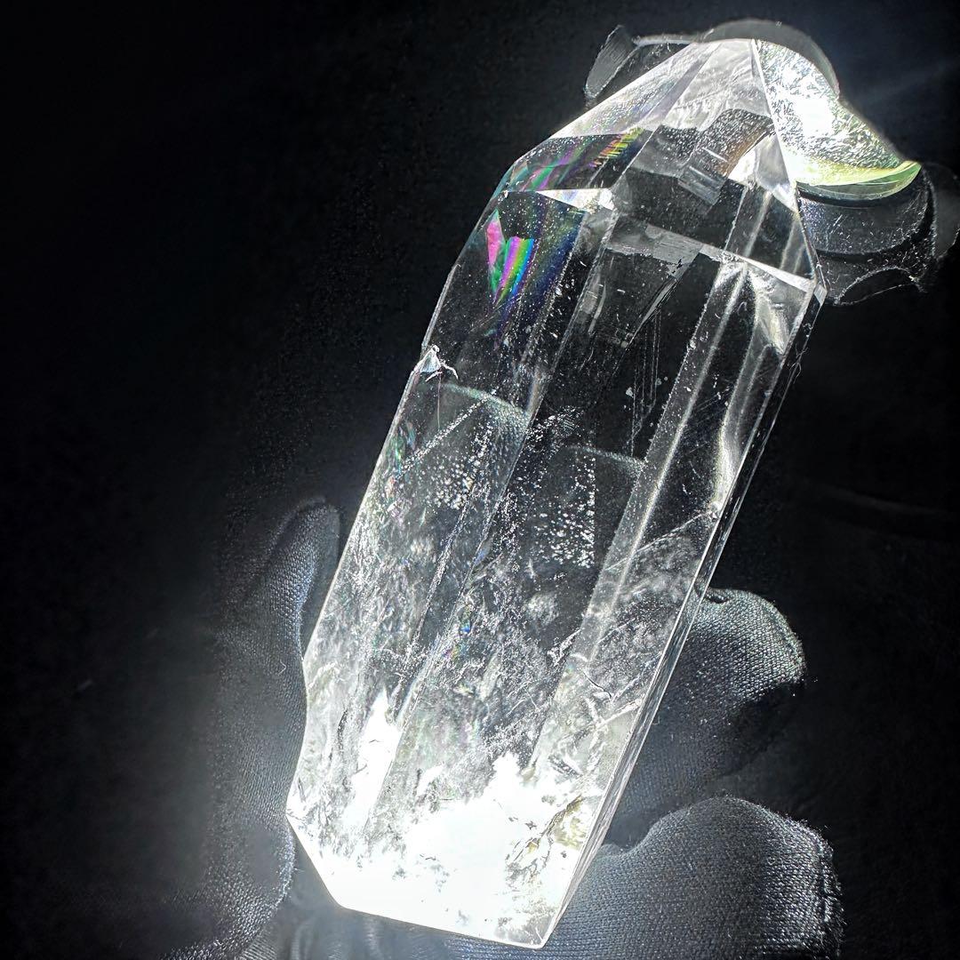 高透明度❗️レインボー☆ヒマラヤ ブルーエンジェルラダークォーツ六角柱A1156