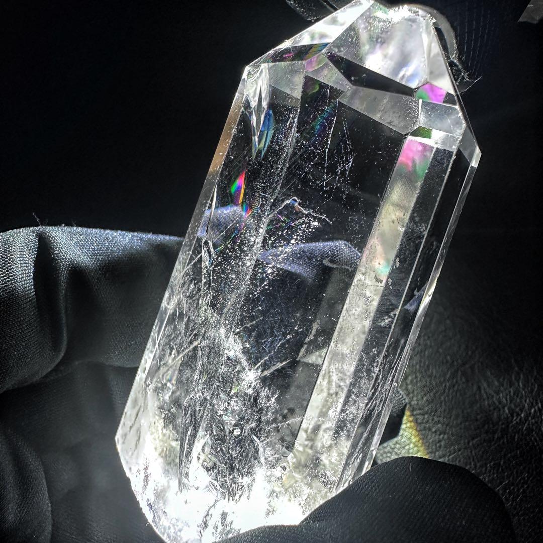 高透明度❗️レインボー☆ヒマラヤ ブルーエンジェルラダークォーツ六角柱A1156