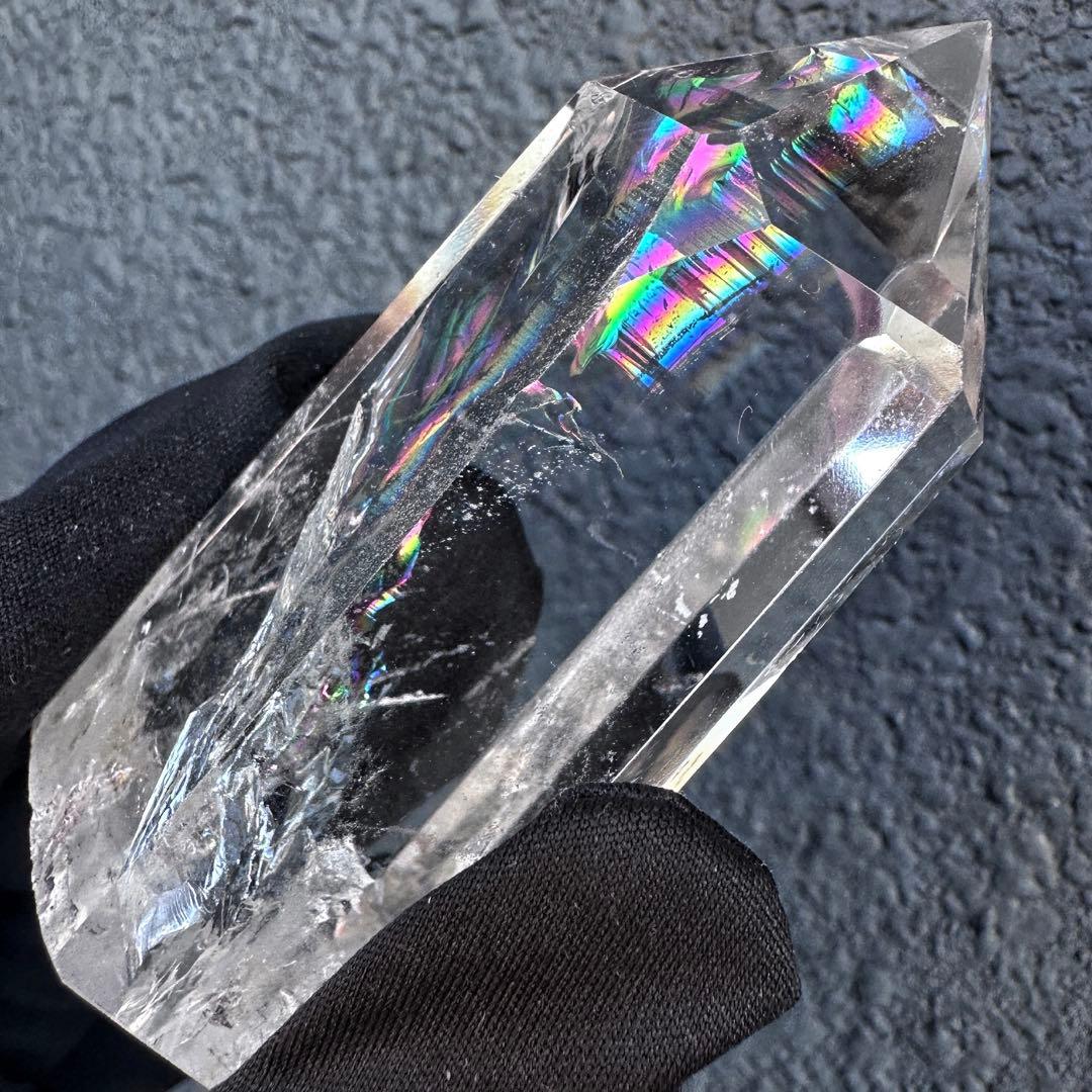 高透明度❗️レインボー☆ヒマラヤ ブルーエンジェルラダークォーツ六角柱A1156