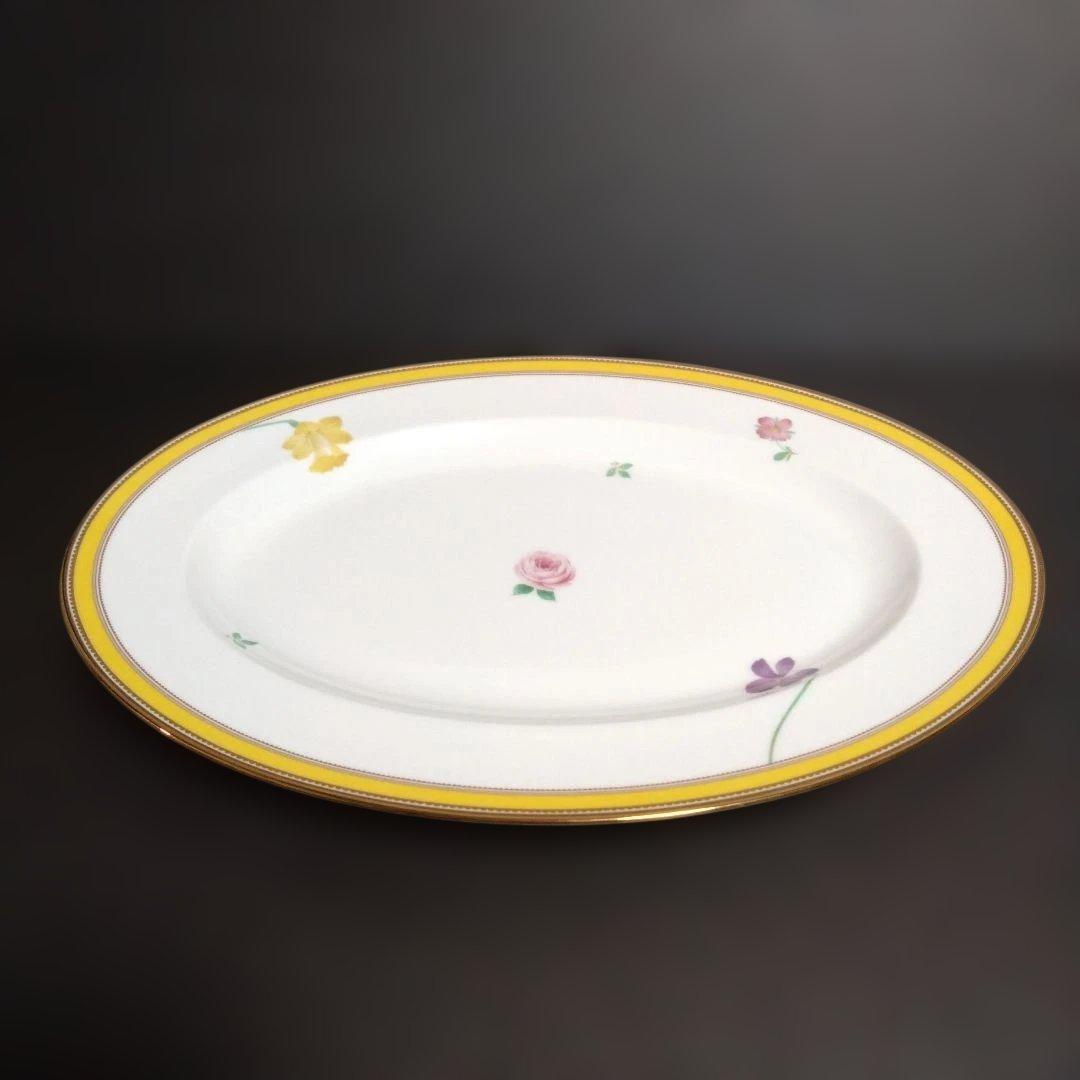 未使用 ノリタケ ヴィヴィッド ソロボーン オーバルプレート　お祝い　希少品