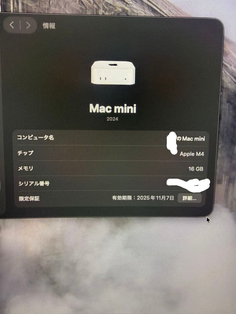Macデスクトップ MacMini(M4)