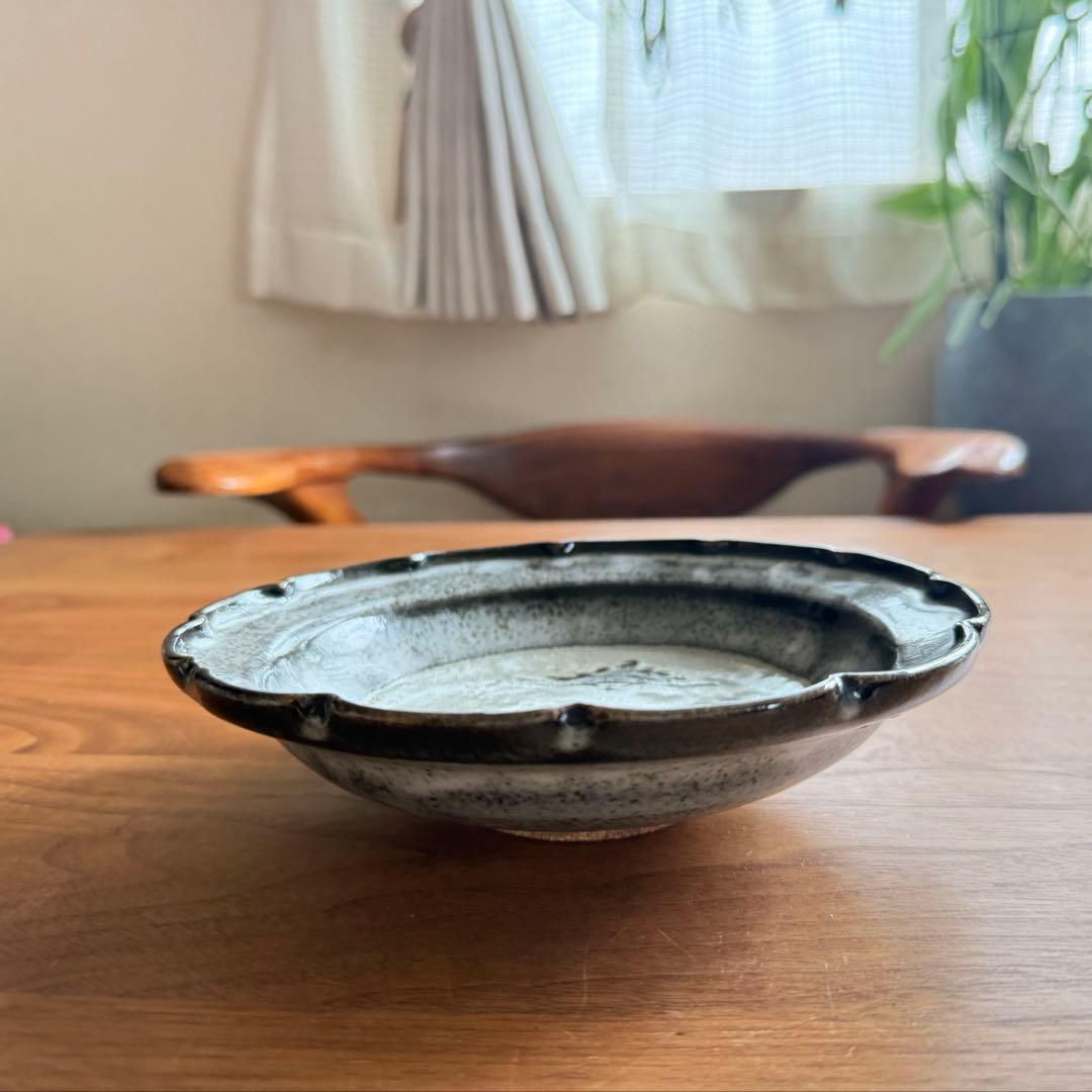 【唐津焼　中里重利】三玄窯　絵唐津　中鉢　共箱