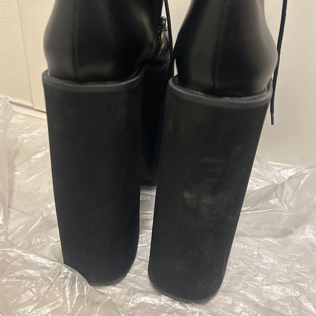 ブラック 厚底ブーツ 約20cmヒール