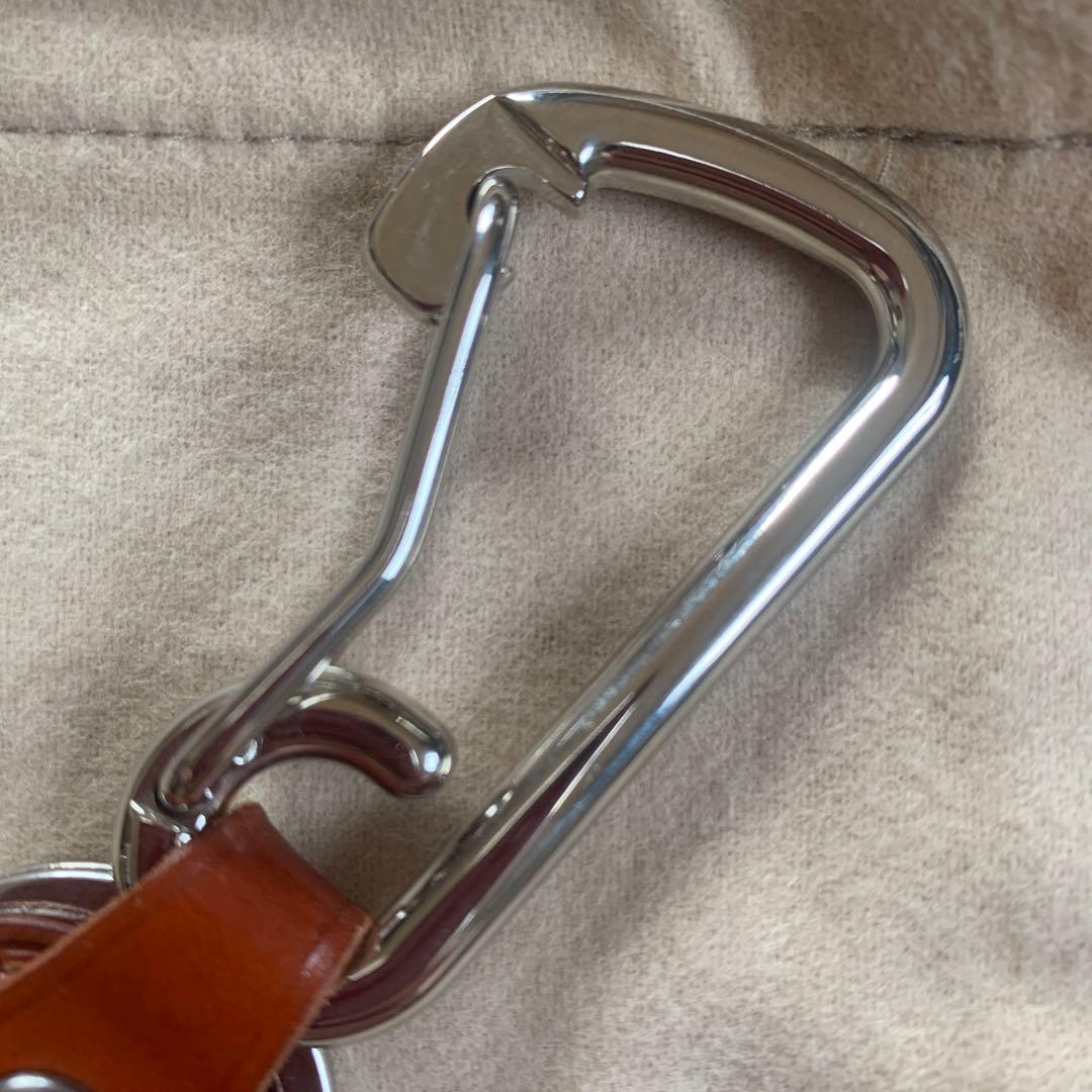 GANZO レザーシューホーン キーホルダー ブラウン