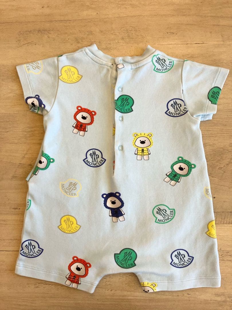 【本物コード確認済】23ss MONCLER ロンパース　6-9Ｍ　ライトブルー