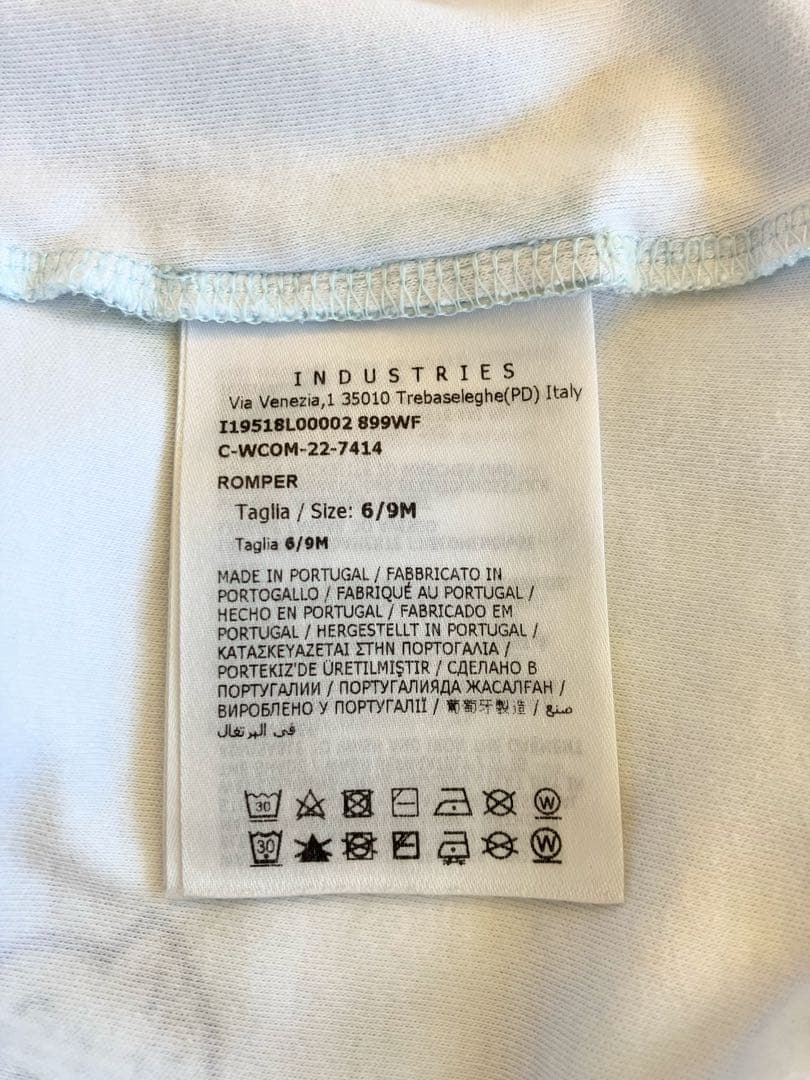 【本物コード確認済】23ss MONCLER ロンパース　6-9Ｍ　ライトブルー